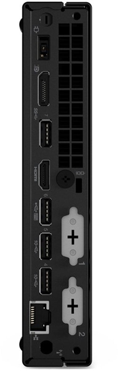 Lenovo ThinkCentre M70q Intel® Core™ i3 i3-13100T 8 GB DDR4-SDRAM 256 GB SSD Windows 11 Pro Mini PC Zwart 12E4SB4N00