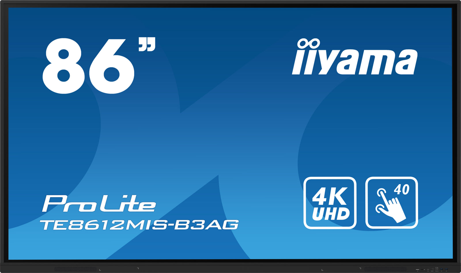 IIYAMA 85,6" 4K Ultra HD-aanraakscherm voor openbare weergave TE8612MIS-B3AG
