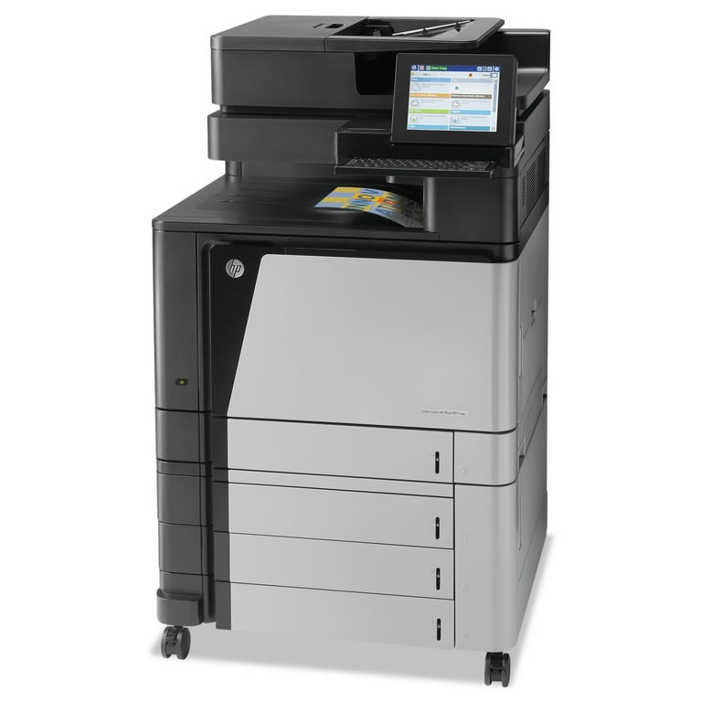 HP Color LaserJet Enterprise Flow M880z multifunctionele printer, Kleur, Printer voor Printen, kopiëren, scannen, faxen, Invoer voor 200 vel; Printen via USB-poort aan voorzijde; Scans naar e-mail/pdf; Dubbelzijdig printen