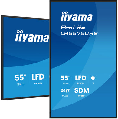 IIYAMA LH5575UHS-B2AG 55″ 4K UHD IPS Digital Signage Display 500 cd/m²