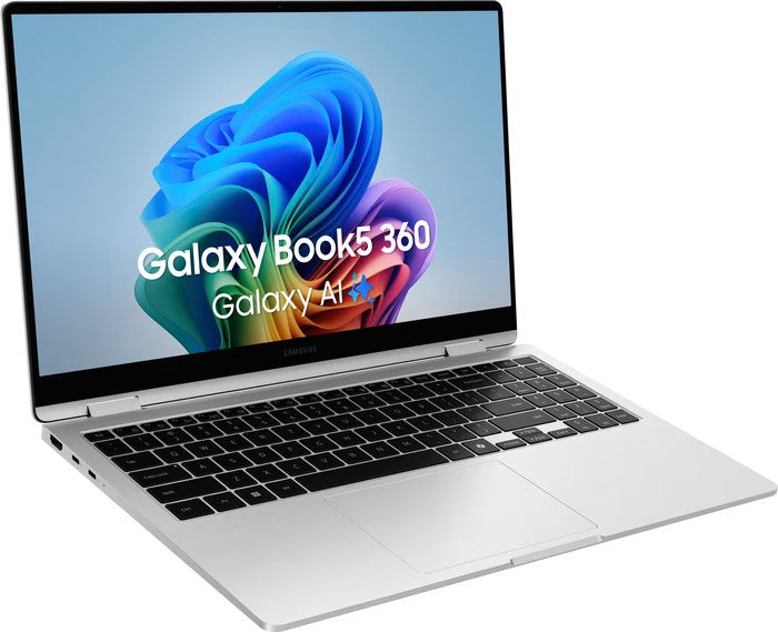 Samsung Galaxy Book5 360 Intel Core Ultra 5 226V Hybrid (2-in-1) 39.6 cm (15.6") Touchscreen Full HD 16 GB LPDDR5x-SDRAM 512 GB SSD Wi-Fi 7 (802.11be) Windows 11 Home Silver NP750QHA-KB3NL