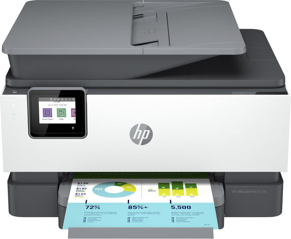 Imprimante tout-en-un HP OfficeJet Pro HP 9019e, couleur, petite imprimante de bureau, impression, copie, numérisation, télécopie, HP+ ; Convient pour HP Instant Ink ; Chargeur automatique de documents ; Impression recto verso