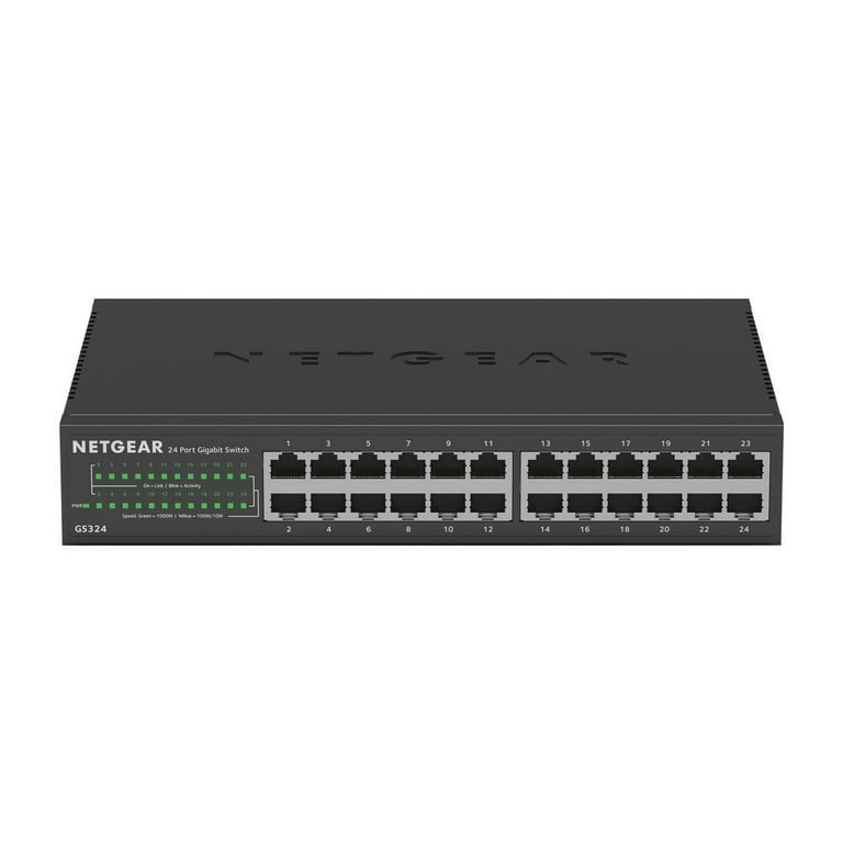 NETGEAR GS324 Unmanaged Gigabit Ethernet (10/100/1000) Zwart GA324-200EUS