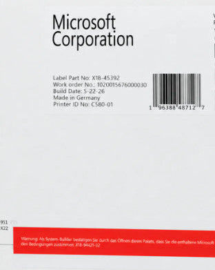 HP Windows Server HPE ROK OEM 2025 16-CORE Standard Reseller Option Kit P77309-A21