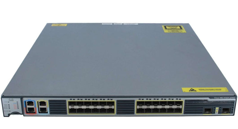 CISCO ethernet-toegangsschakelaar 24 GE SFP + 2 10GE SFP+ 1X PSU ME-3600X-24FS-M-QPV01