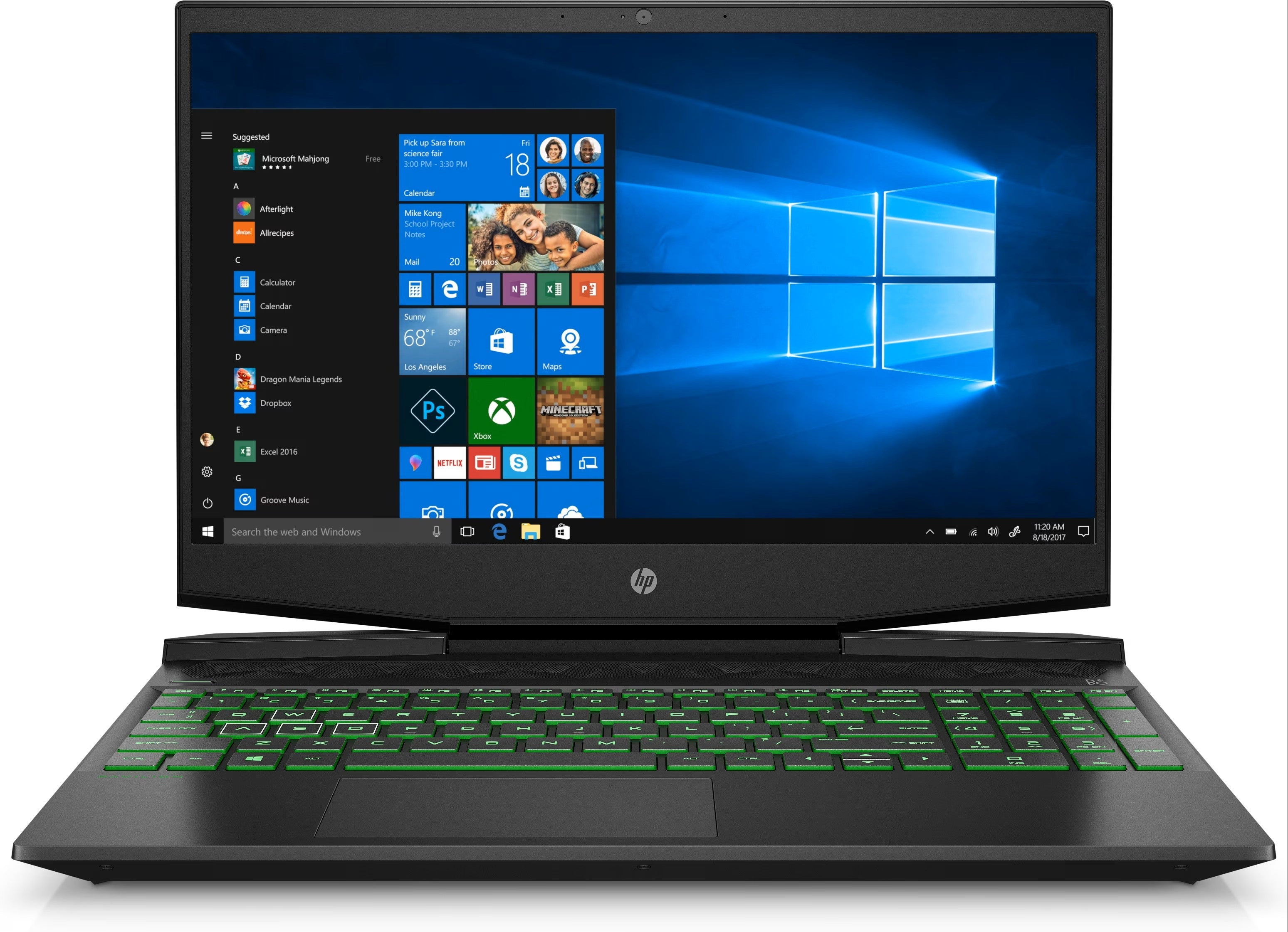 HP Pavilion i5-9300H 16 Go/512 Go/15,6" GTX 1650 Verte) Clavier allemand 15,6" 7DJ89EA#ABD
