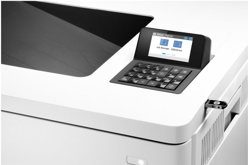 HP Color LaserJet Enterprise M554dn Drucker, Farbe, Drucker zum Drucken, Drucken über den vorderen USB-Anschluss; Zweiseitiger Druck
