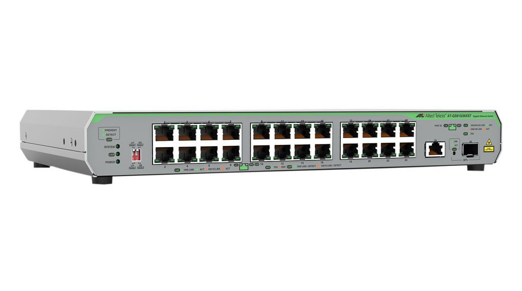 ALLIED TELESIS Gigabit Unmanged Switch with 10G uplink AT-GS910/26XST-50
