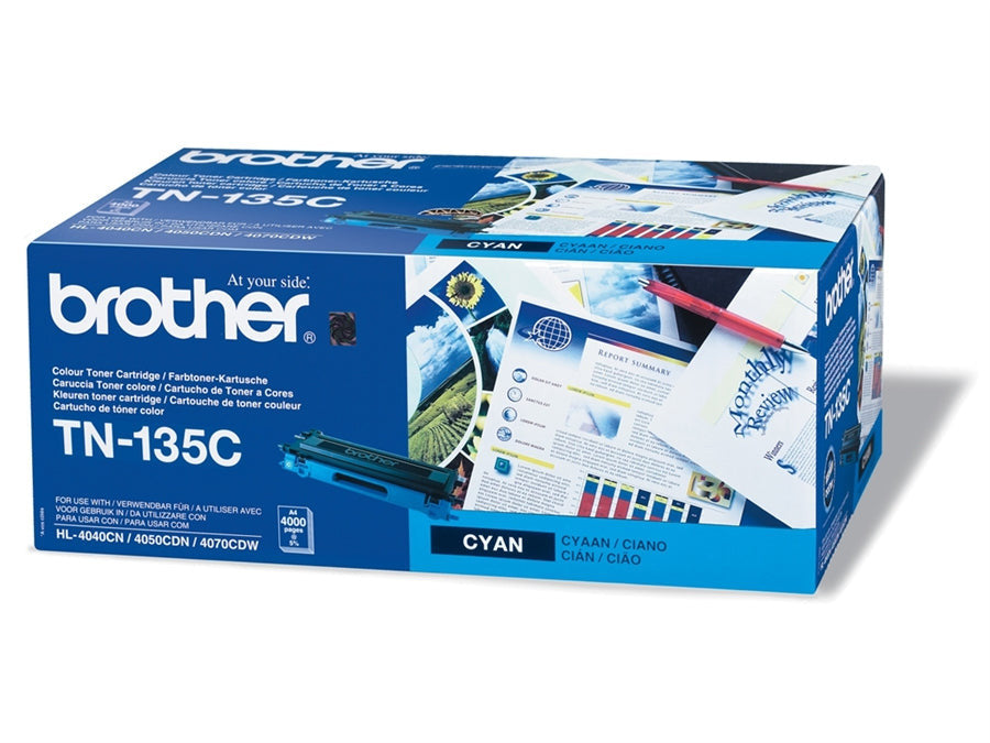 Brother TN-135C - Cartouche de toner originale à haut rendement – Cyan TN135C