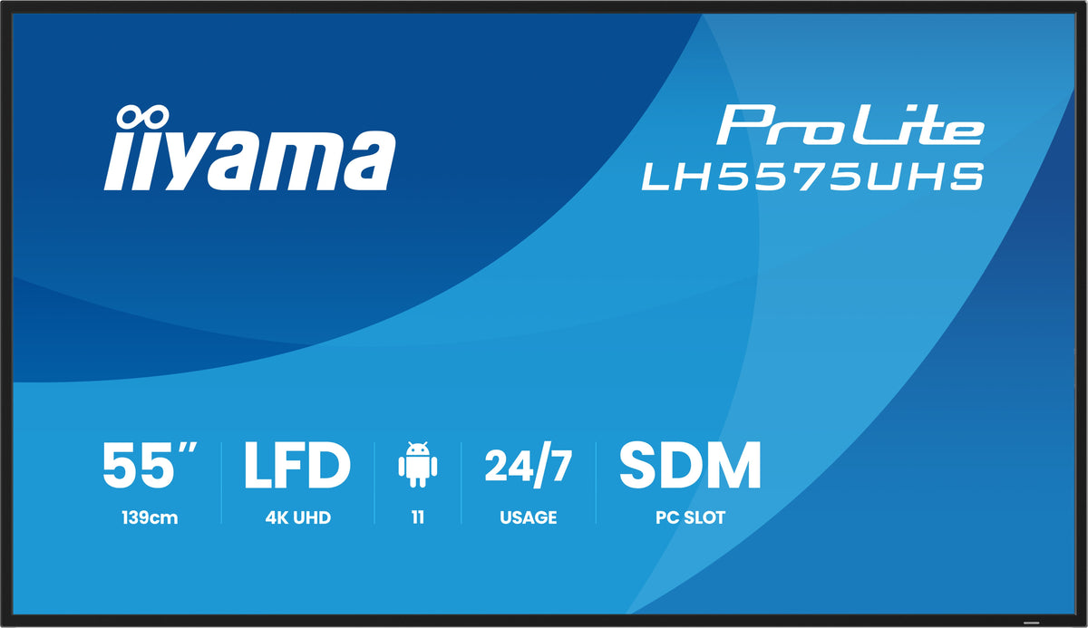 IIYAMA LH5575UHS-B2AG 55″ 4K UHD IPS Digital Signage Display 500 cd/m²