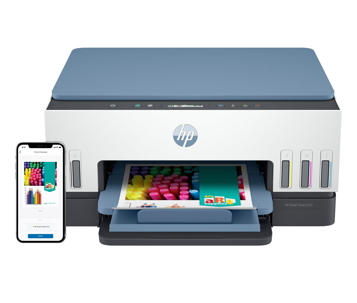 HP Smart Tank 6006 All-in-One Printer – 12 ppm zwart / 7 ppm kleur – Wit