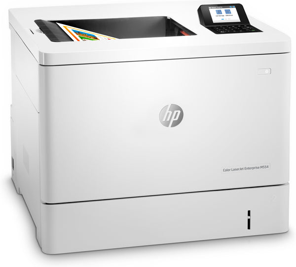 HP Color LaserJet Enterprise M554dn Drucker, Farbe, Drucker zum Drucken, Drucken über den vorderen USB-Anschluss; Zweiseitiger Druck