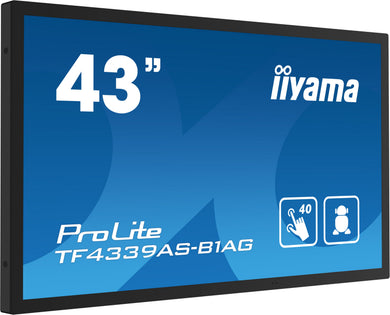 IIYAMA 43" gelijmde pcap anti-reflecterende rand zonder 40 TF4339AS-B1AG