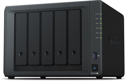 Synology DiskStation DS1019+ Datenspeicherserver NAS Tower Ethernet LAN Schwarz J3455