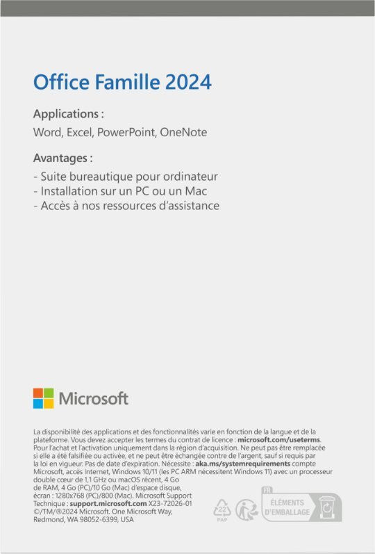 MICROSOFT Kantoor Home 2024 Franse Eurozone Mediale EP2-06842