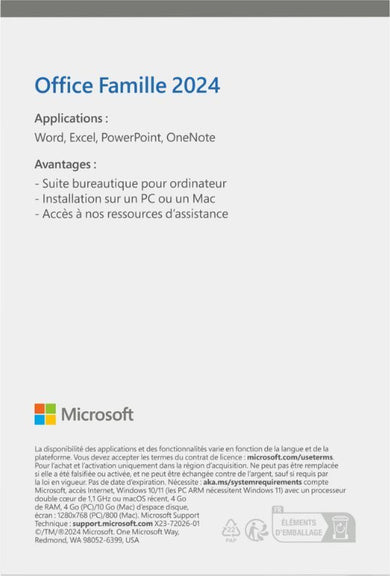 MICROSOFT Kantoor Home 2024 Franse Eurozone Mediale EP2-06842