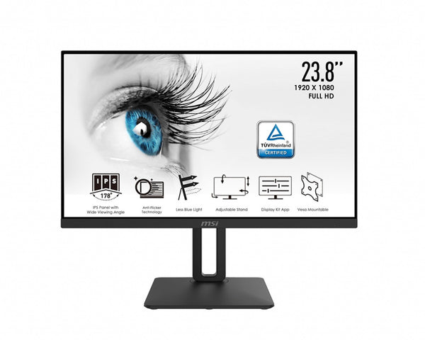 MSI Pro MP242P computer monitor 60,5 cm (23.8") 1920 x 1080 Pixels Full HD LED Zwart