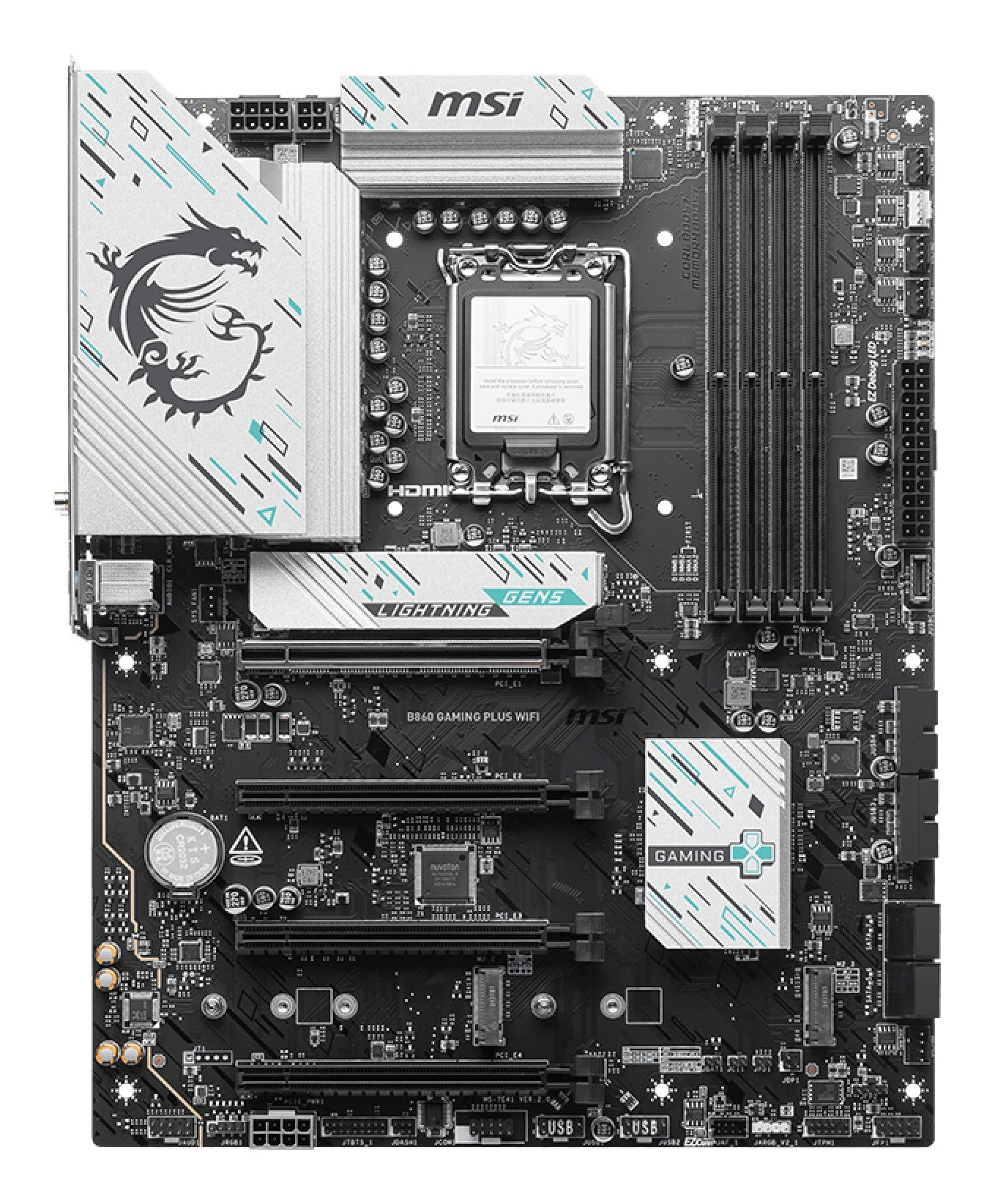 MSI B860 GAMING PLUS WIFI moederbord Intel B860 LGA 1851 (Socket V1) ATX 911-7E41-003 - Compridis