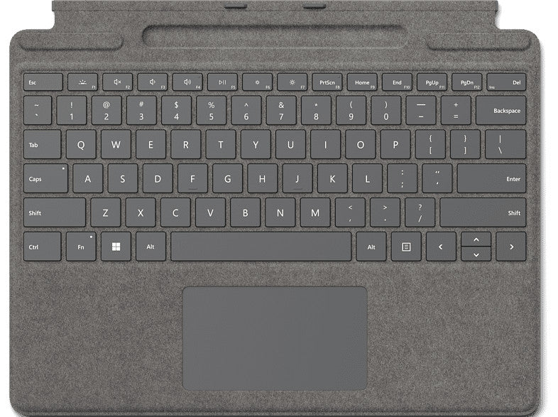 Microsoft Surface Pro Signature Keyboard Platinum Puerto de cubierta Microsoft QWERTZ suizo