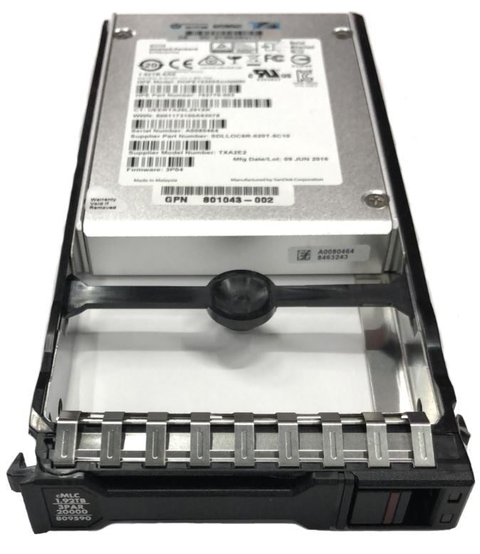 HPE 1,92 TB CMLC SAS 6 Gbps 2,5-INCH interne Solid State Drive (SSD) 809590-001