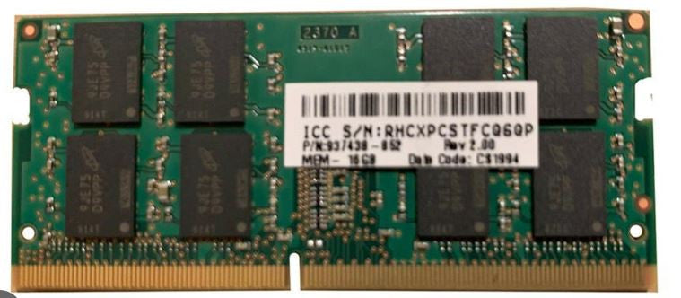 HP Geheugen SODIMM 16GB 2666MHZ 1,2V DDR4 937438-852
