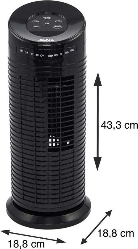 SOLIS Tower Ventilator Zwart 970.97